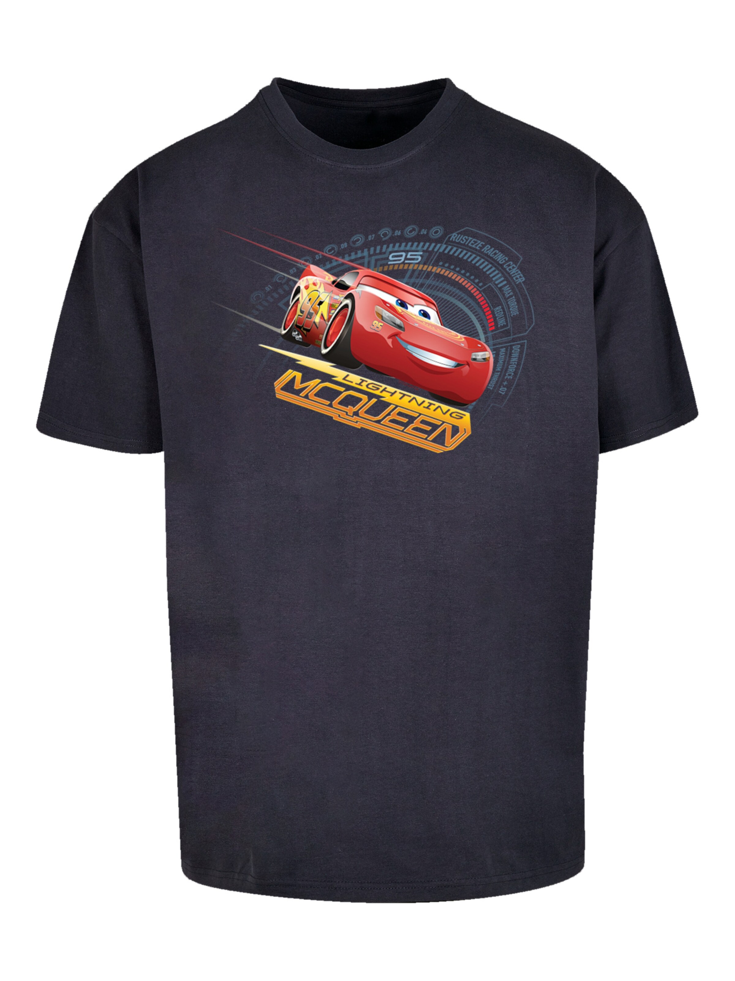 F4NT4STIC Shirt 'Cars Lightning McQueen' in Blauw: voorkant
