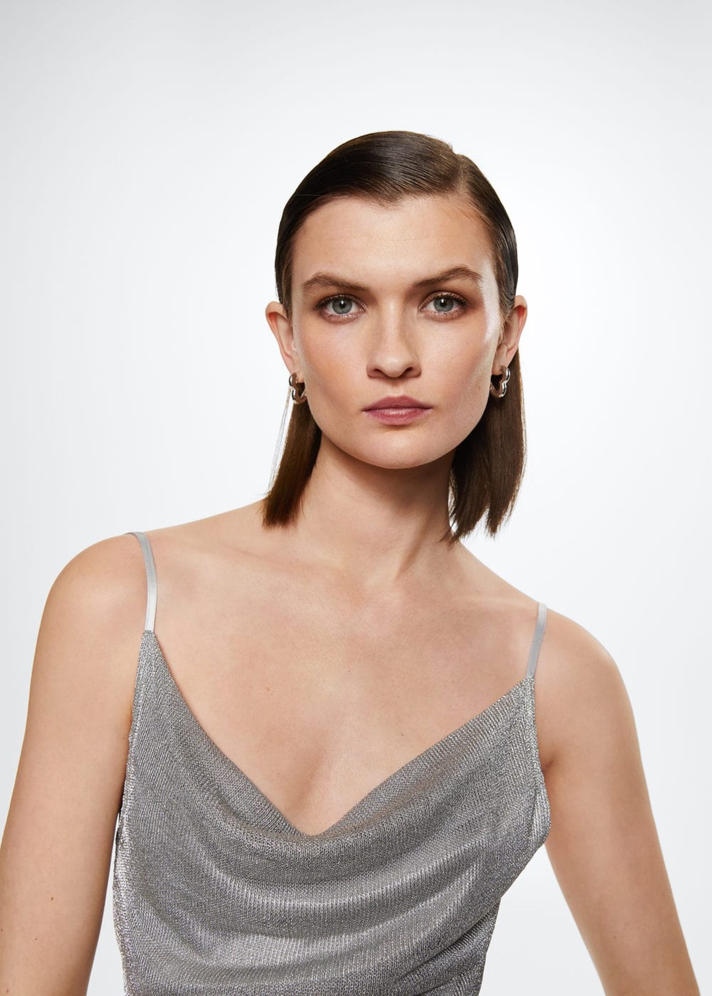 Frauen Kleider MANGO Strickkleid 'Vicky' in Silber - ZN20348 Frauen Kleider MANGO Strickkleid 'Vicky' in Silber - ZN20348