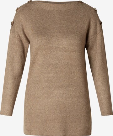 YESTA Sweater 'Vivianne' in Brown: front
