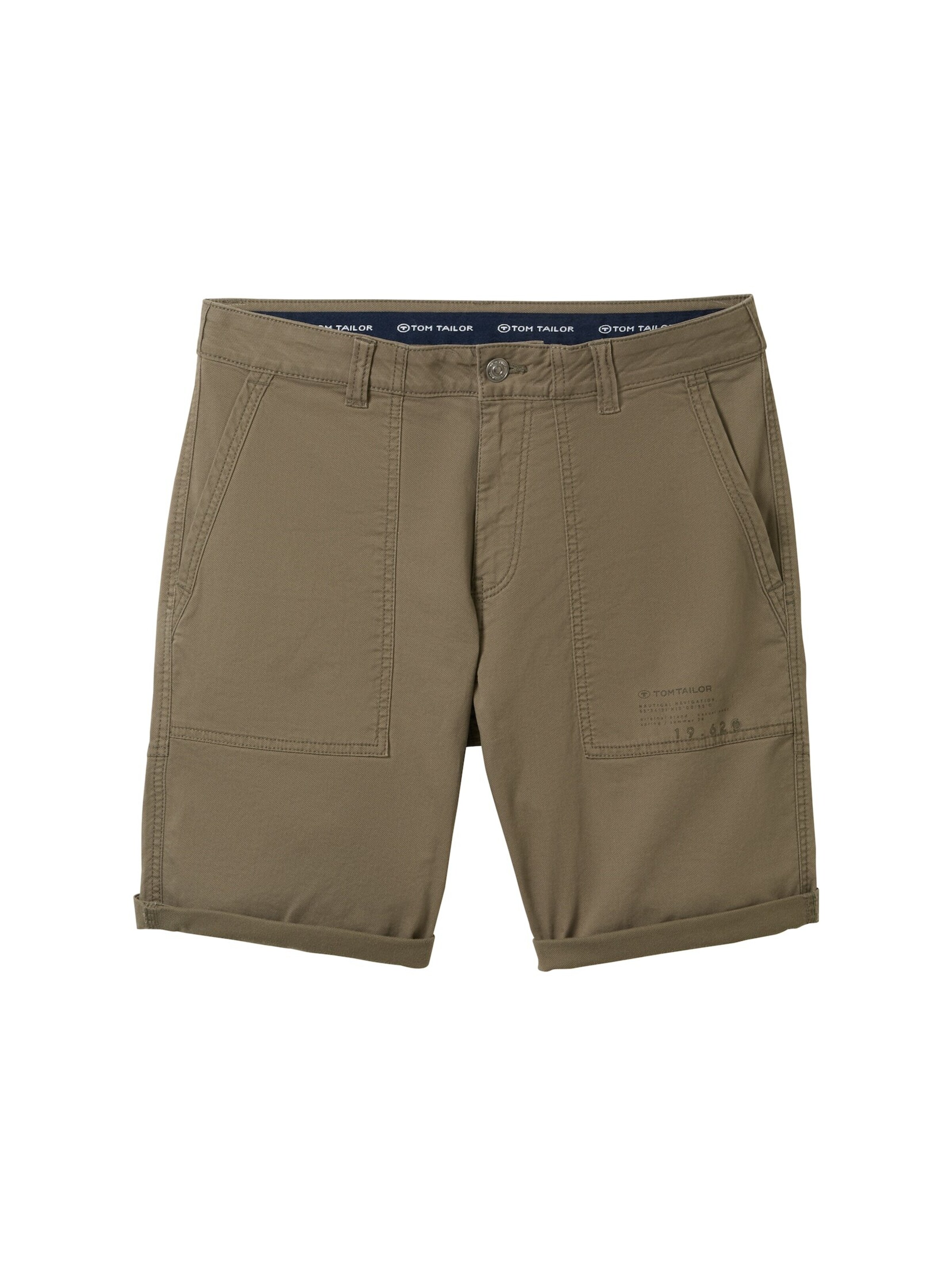 TOM TAILOR Regular Trousers in Green: front