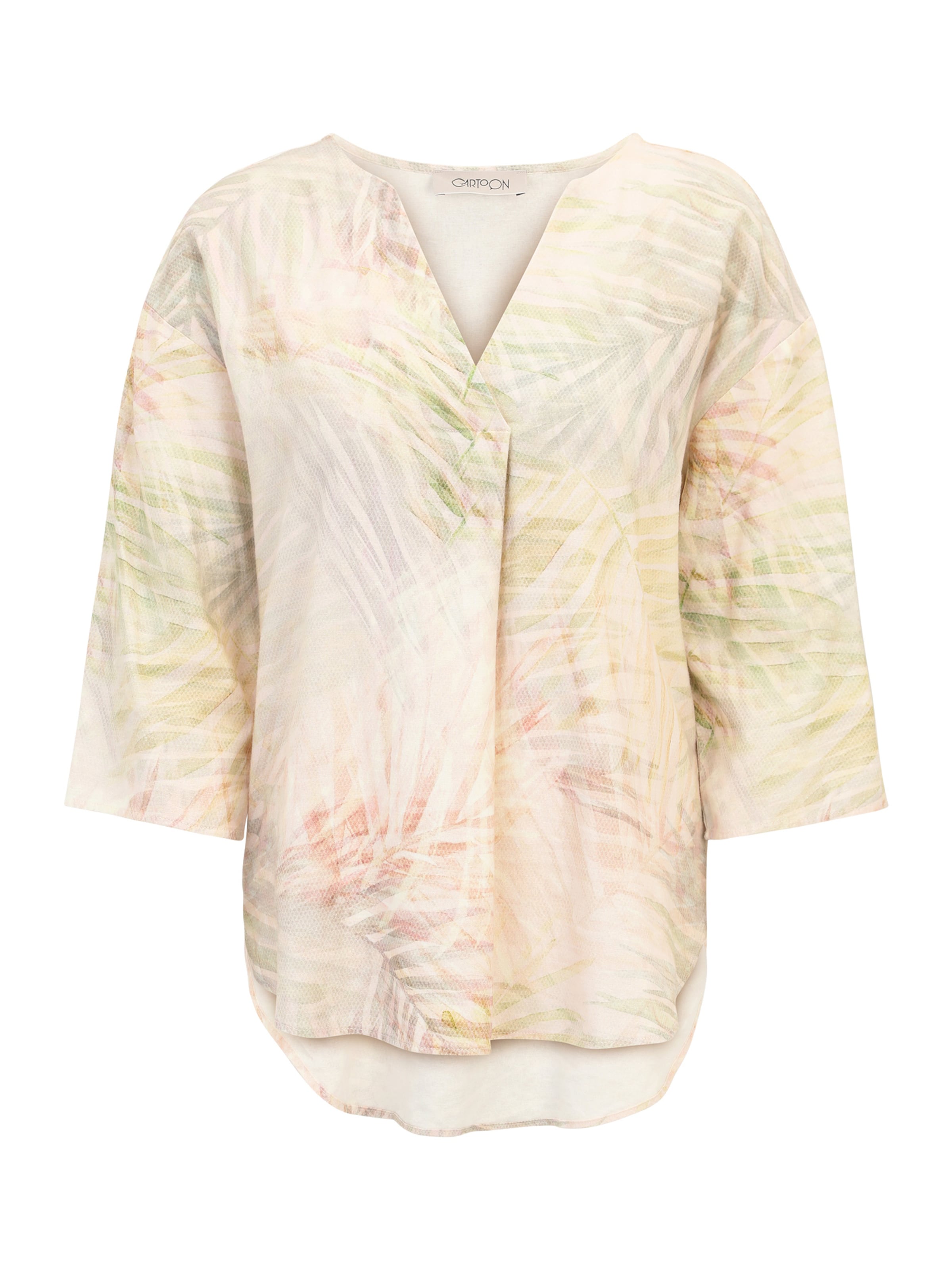 Cartoon Blouse in Wit: voorkant