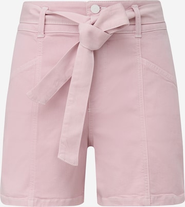 comma casual identity Regular Jeans in Roze: voorkant