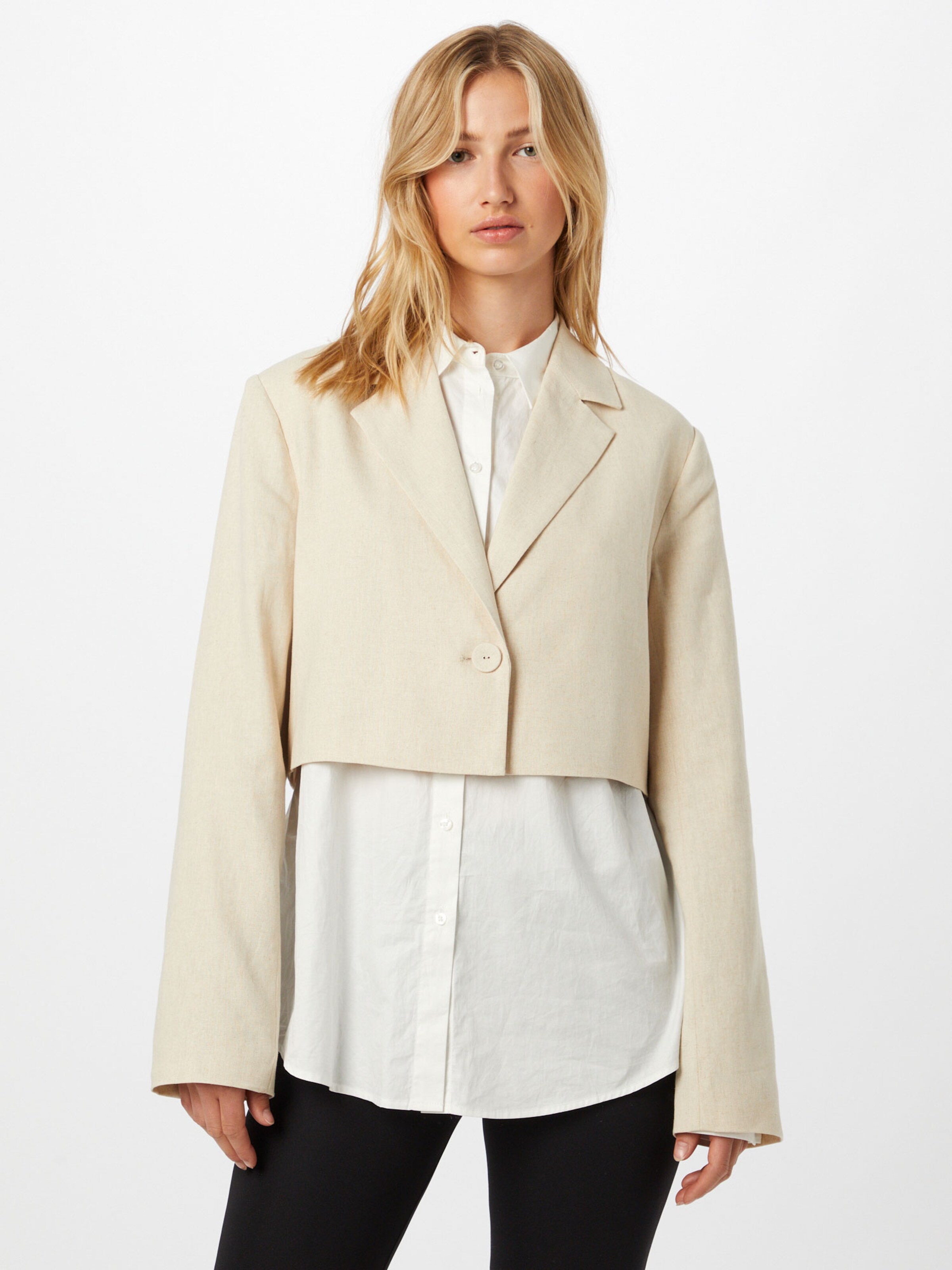 vince cropped lapel jacket