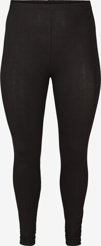 Zizzi Skinny Leggings i sort: forside