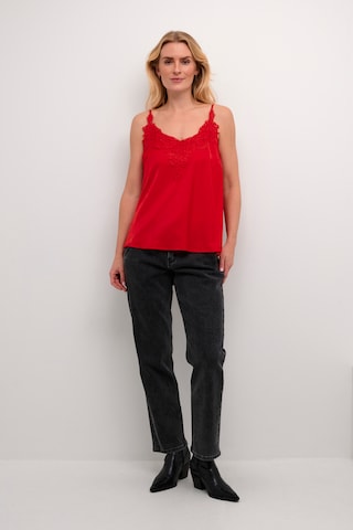 Cream Top 'Anna' in Red