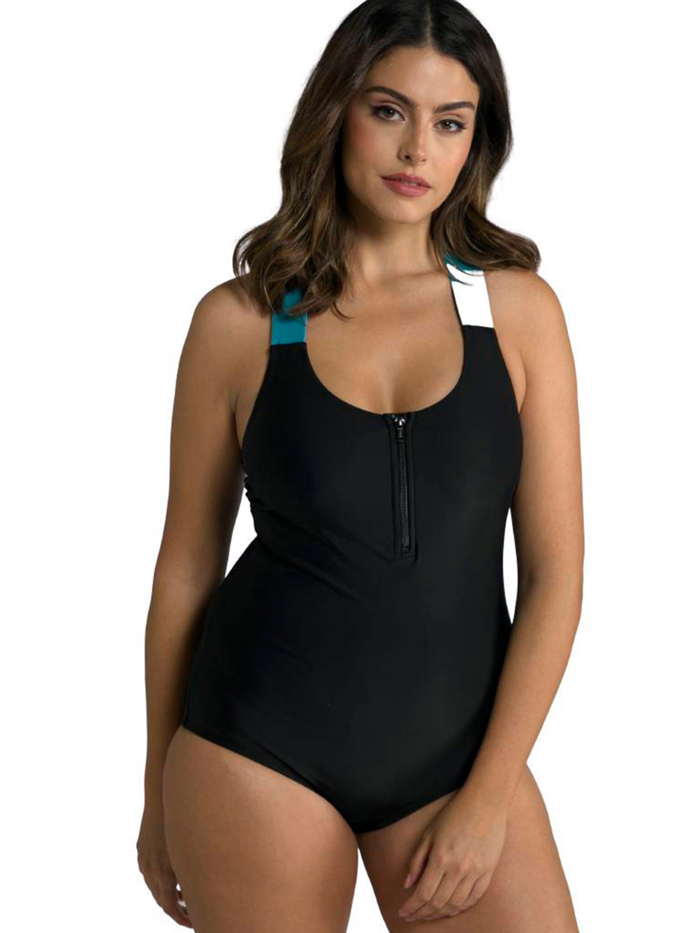Frauen Bademode Ulla Popken Badeanzug in Schwarz - MC21084 Frauen Bademode Ulla Popken Badeanzug in Schwarz - MC21084