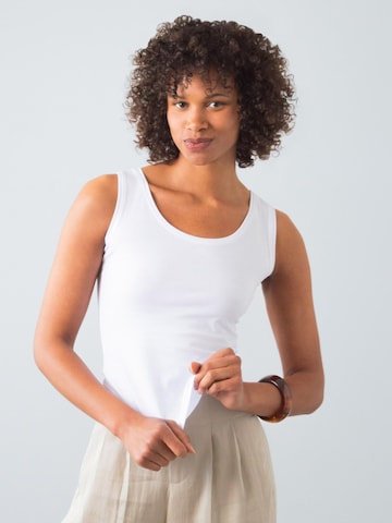 Honest Basics Top in Wit: voorkant