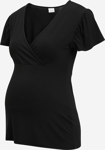 MAMALICIOUS T-shirt 'KHLOE TESS' i svart: framsida