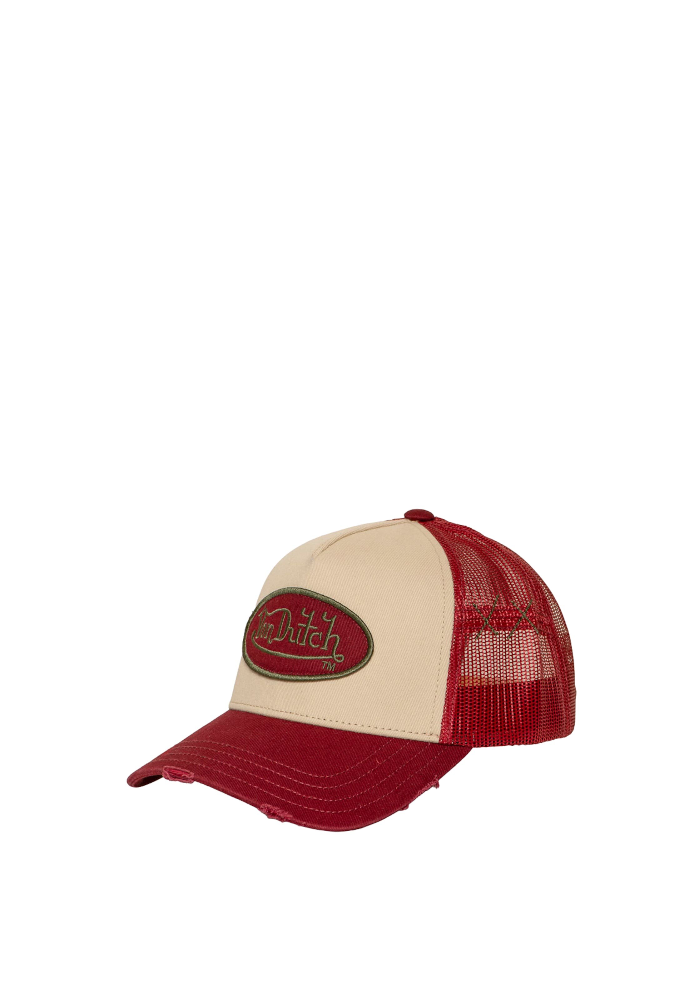 Cappello da baseball di Von Dutch in rosso: frontale