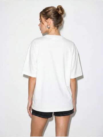 T-shirt Bianco Lucci en marron