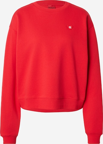 Sweat-shirt 'Deroxina_7' HUGO en rouge : devant