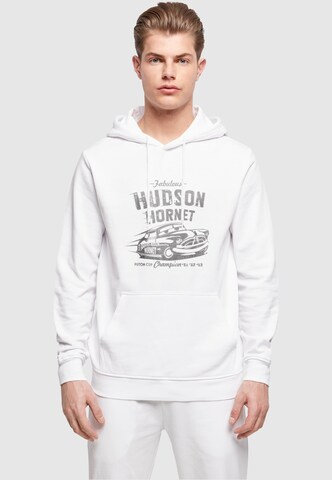 ABSOLUTE CULT Sweatshirt 'Cars - Hudson Hornet' in Wit: voorkant