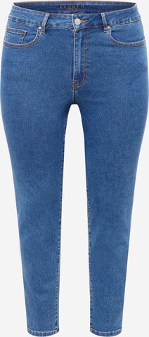 Vila Curve Regular Jeans in Blauw: voorkant