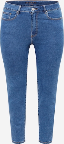 Vila Curve Jeans i blå: forside
