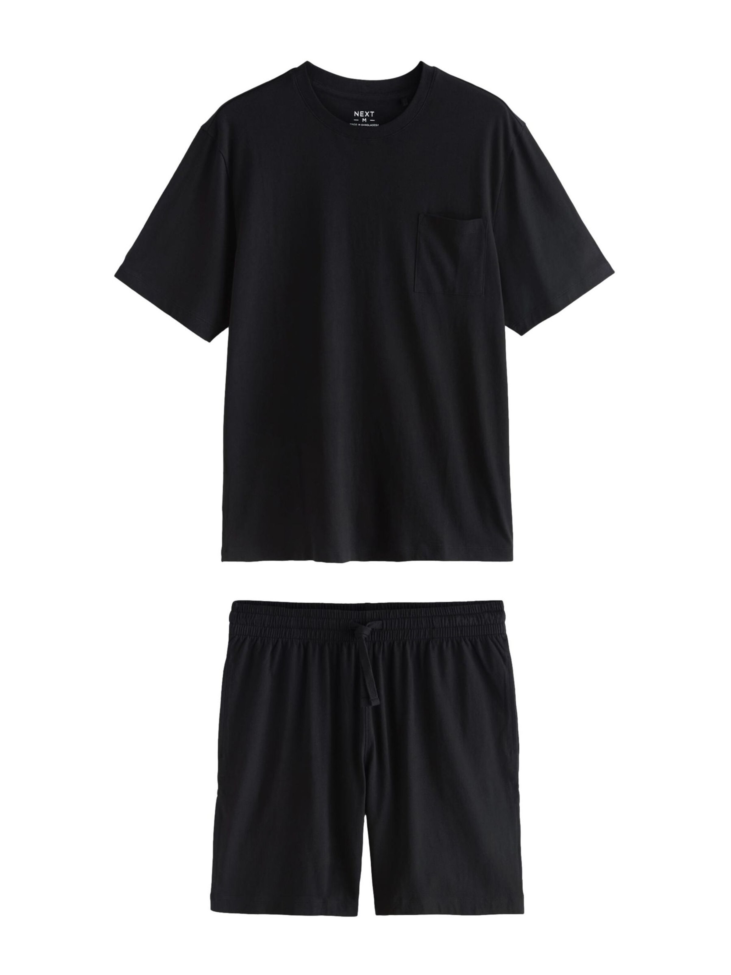 Next Short Pajamas in Black: front