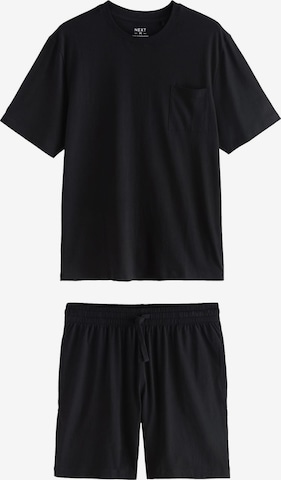 Next Short Pajamas in Black: front