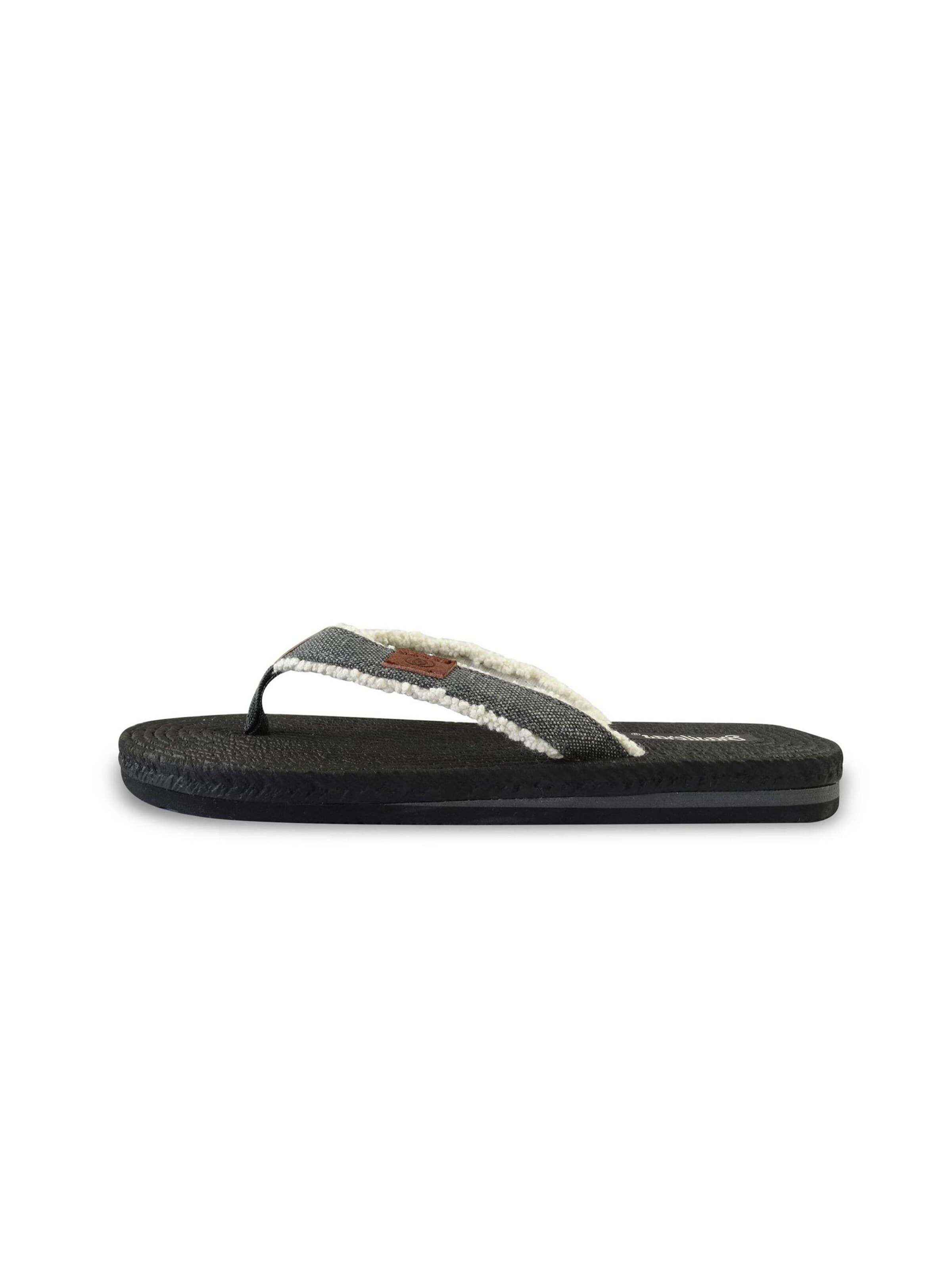 Brasileras - Sapato de praia/banho 'Lino' em preto: frente
