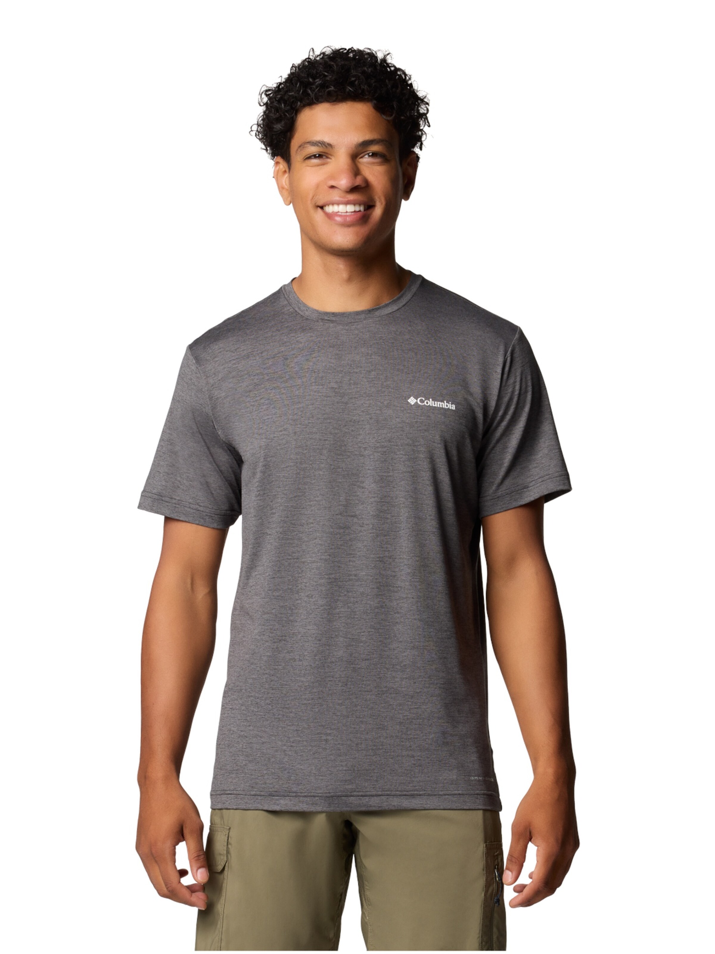 COLUMBIA Shirt 'Columbia Kwick Hike Back Graphic SS Tee' in Black, Item view