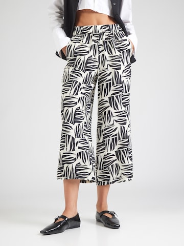 Wide leg Pantaloni de la s.Oliver pe negru: față