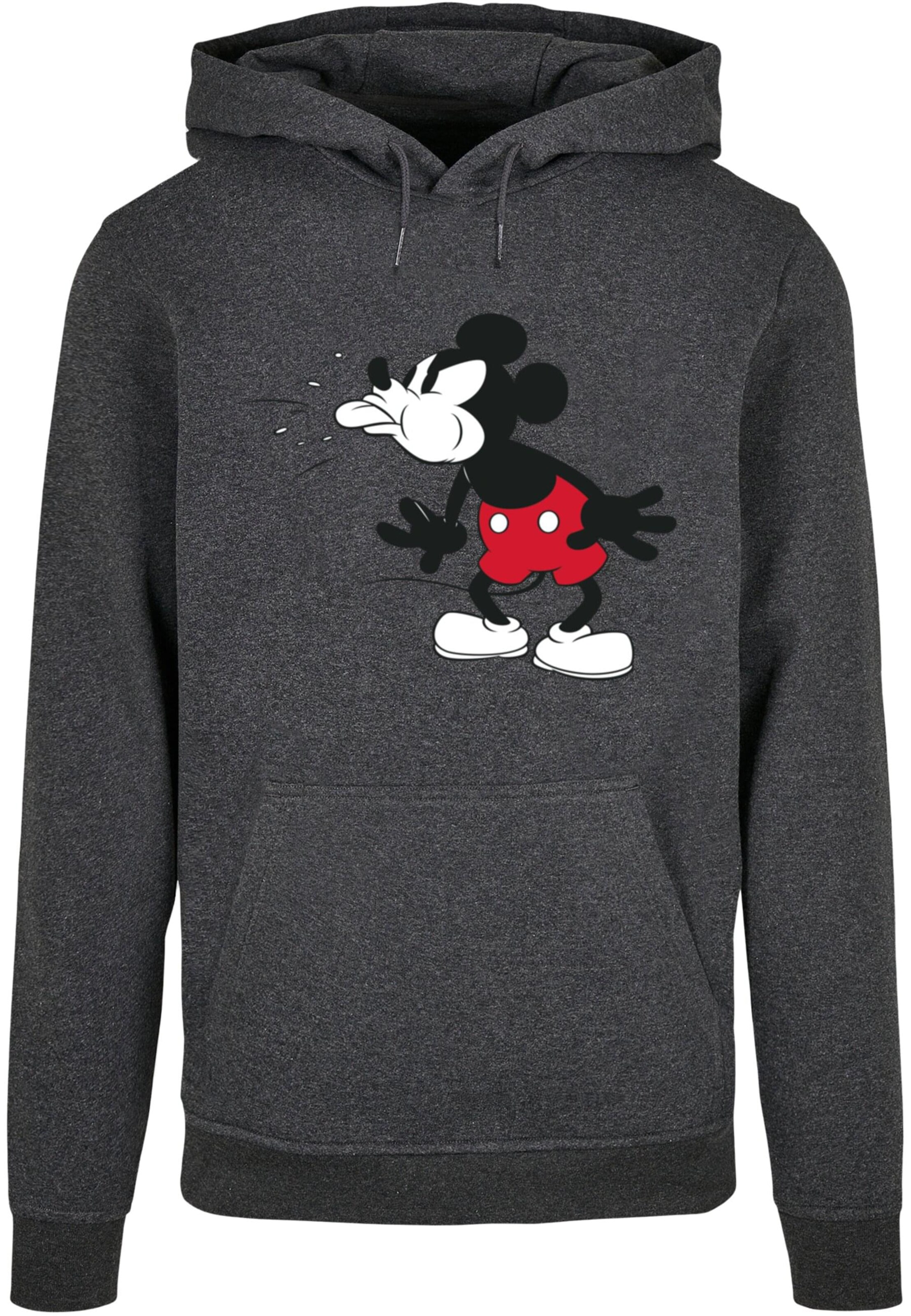 ABSOLUTE CULT Sweatshirt 'Mickey Mouse - Tongue' in Grijs: voorkant