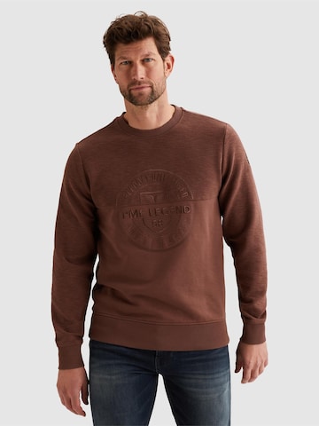 PME Legend Sweatshirt 'Sweatshirt with large artwork' in Brown: front