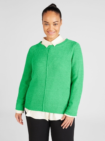 ONLY Carmakoma Sweater 'NEW FOXY' in Green: front