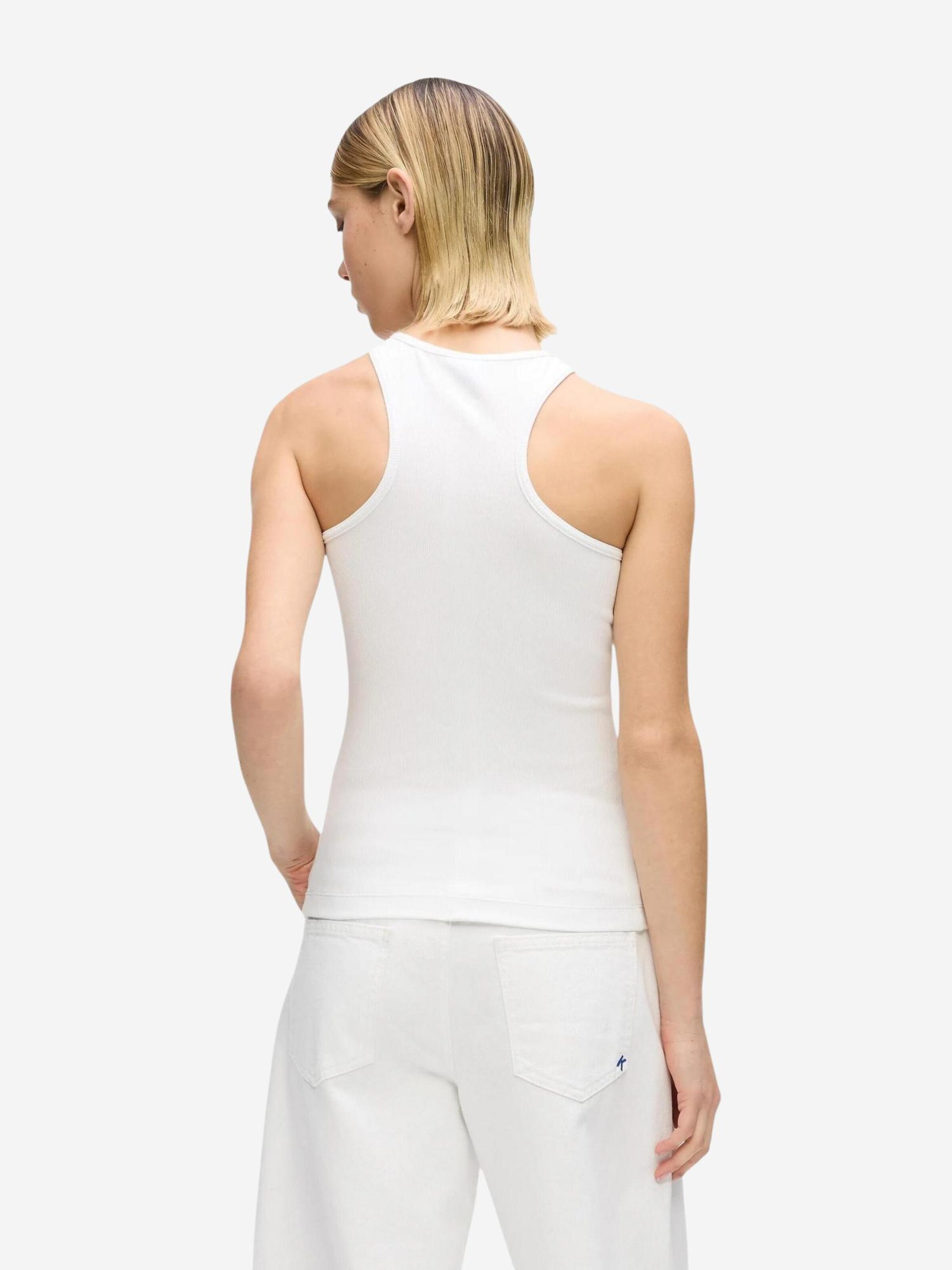 Top 'KLJ Ribbed B2W17085' di KARL LAGERFELD JEANS in bianco