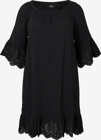 Zizzi Φόρεμα 'VVIVU' σε μαύρο: μπροστά