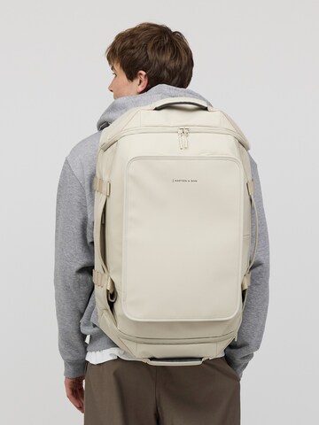 Kapten & Son Cestovní taška 'Lisbon Duffle Backpack Large' – béžová: přední strana