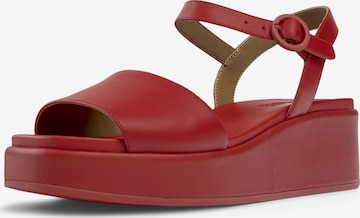 CAMPER Strap Sandals in Red: front