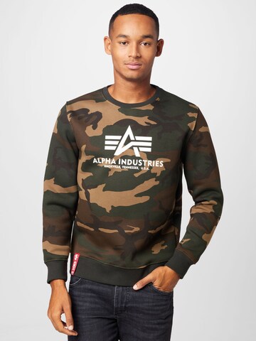 ALPHA INDUSTRIES - Sweatshirt em castanho: frente