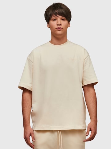 THE ODDS Shirt 'Loose T-Shirt / alphabet' in Beige: front