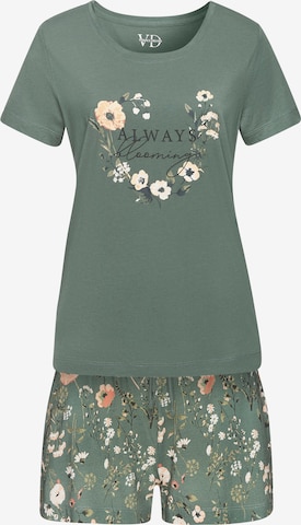 LASCANA Pyjamashortsit värissä vihreä: etupuoli