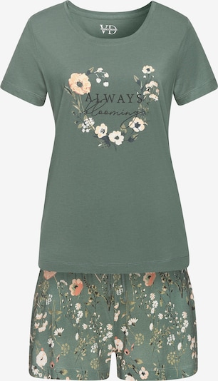 Pižama su šortais iš LASCANA, spalva – šviesiai geltona / nefrito spalva / persikų spalva / balta, Prekių apžvalga