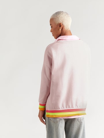 Sweat-shirt 'Champagne Is The Answer' miss goodlife en rose