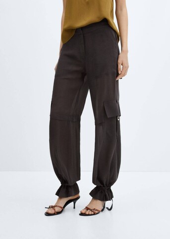 MANGO Loose fit Cargo Pants in Brown: front