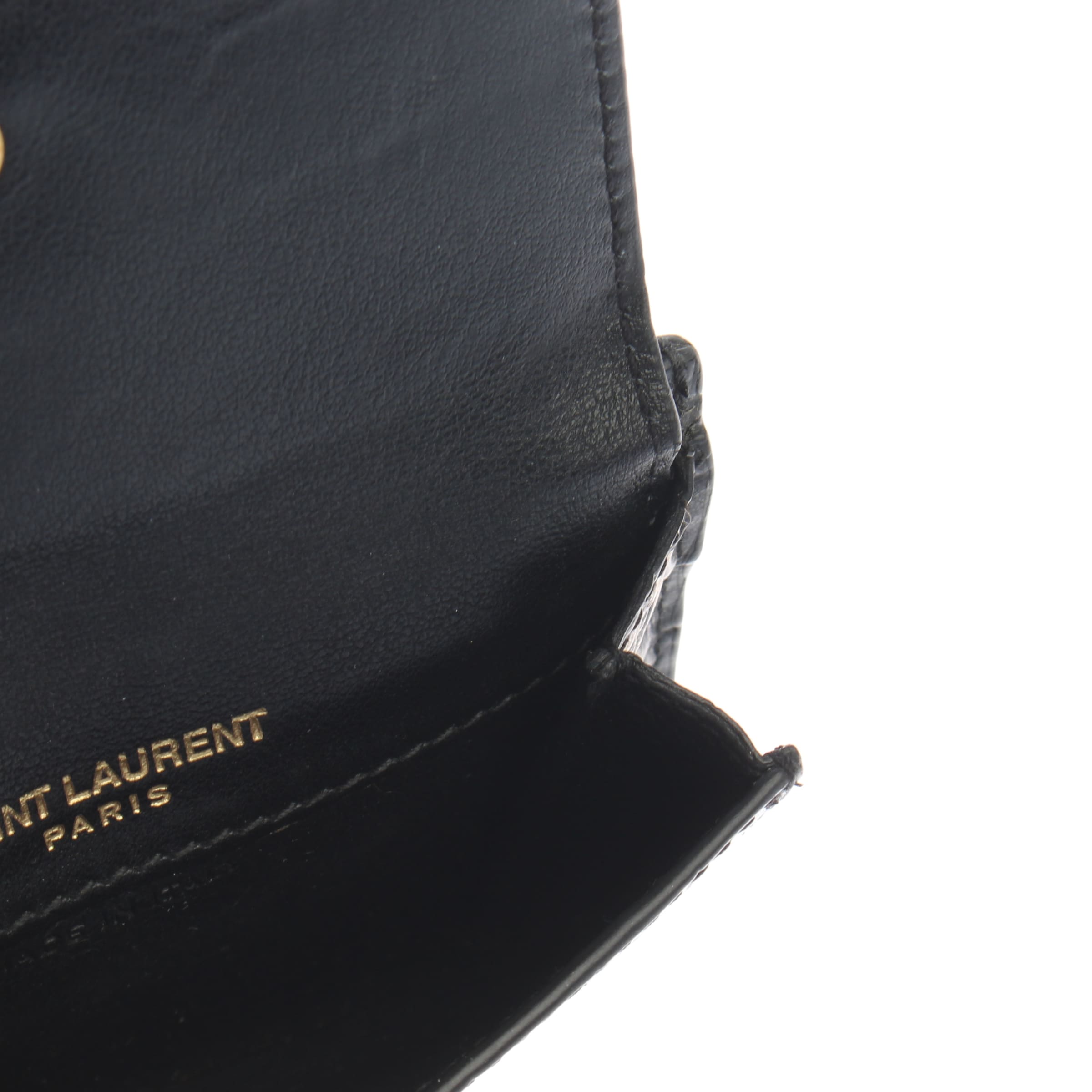 Saint Laurent Small Leather Goods in One size in Black