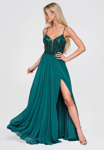 Ombre Abendkleid in Grün