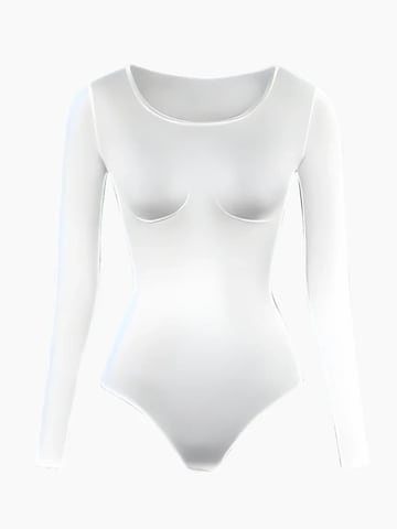 Body modelant 'Longsleeve Bodysuit Sculpting Shapewear' cfab (formerly creamy fabrics) en blanc : devant