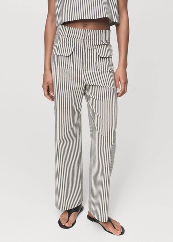 MANGO Wide Leg Hose 'Valerie' in Beige: Vorderseite