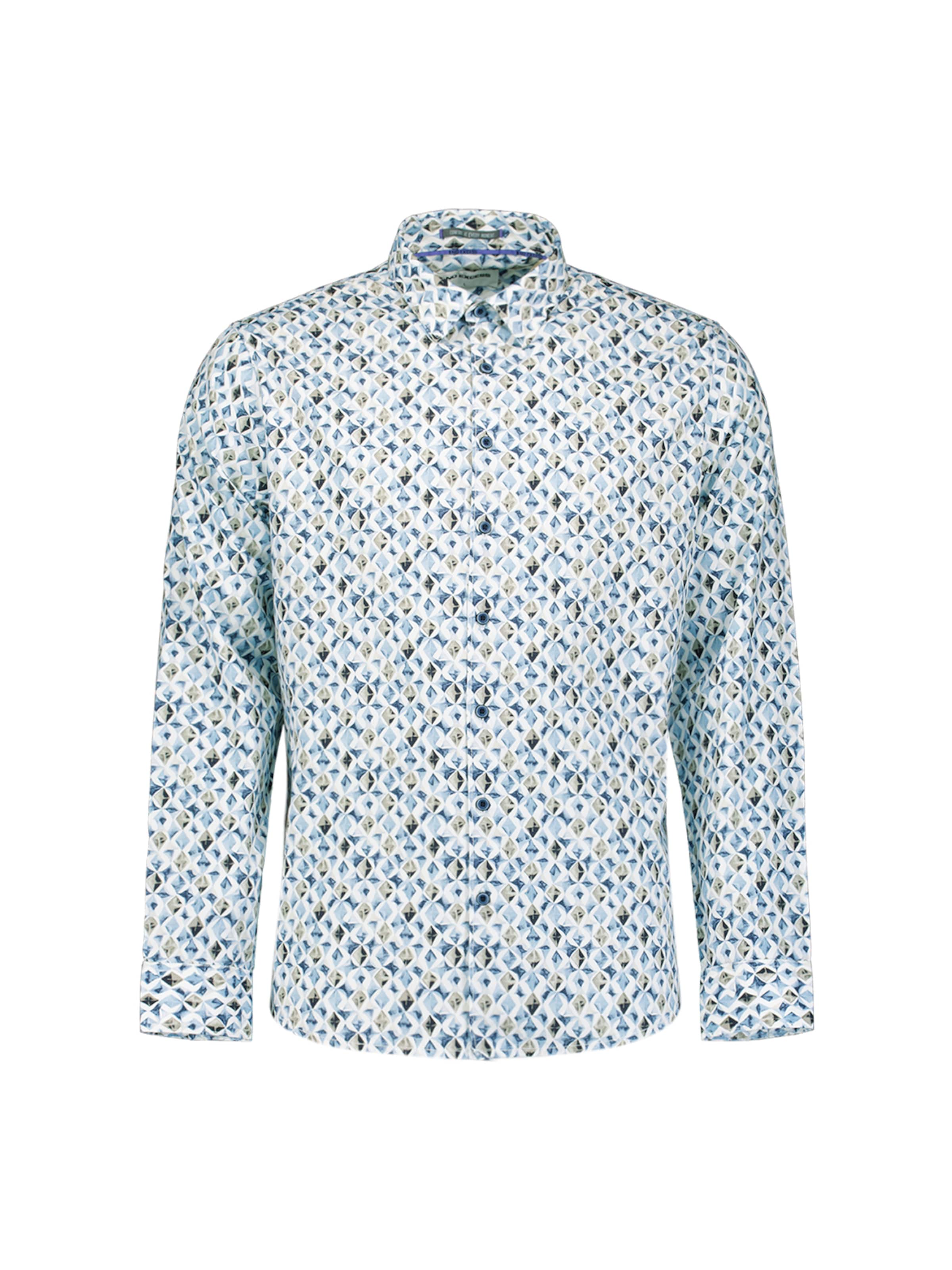 No Excess Regular fit Button Up Shirt in Blue: front