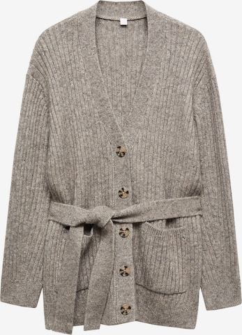 MANGO Knit Cardigan 'Marions' in Beige: front