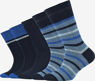 camano Socks in Blue: front