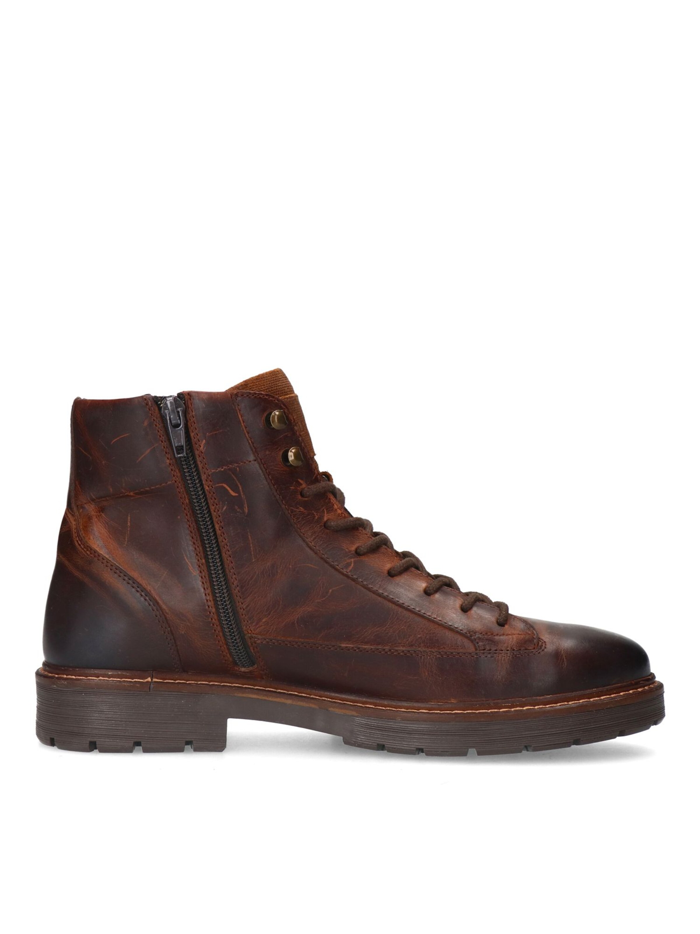 MANFIELD Lace-Up Boots in Brown
