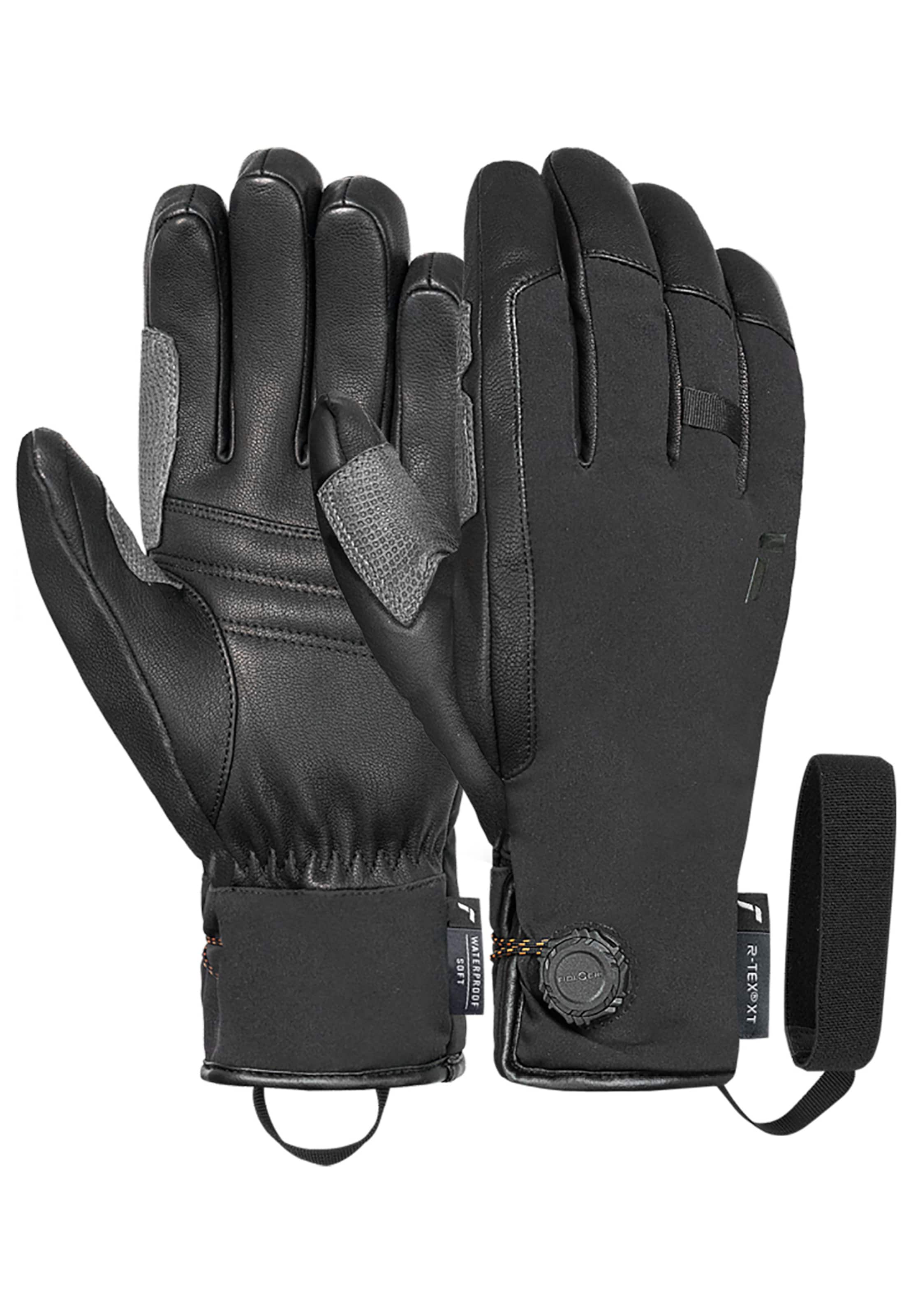 REUSCH Athletic Gloves 'Explorer Fidlock R-TEX® XT' in Black: front