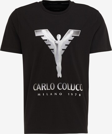 Carlo Colucci Shirt 'Clementi' in Zwart: voorkant