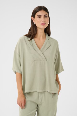 CULTURE Blouse 'Clarina' in Groen: voorkant