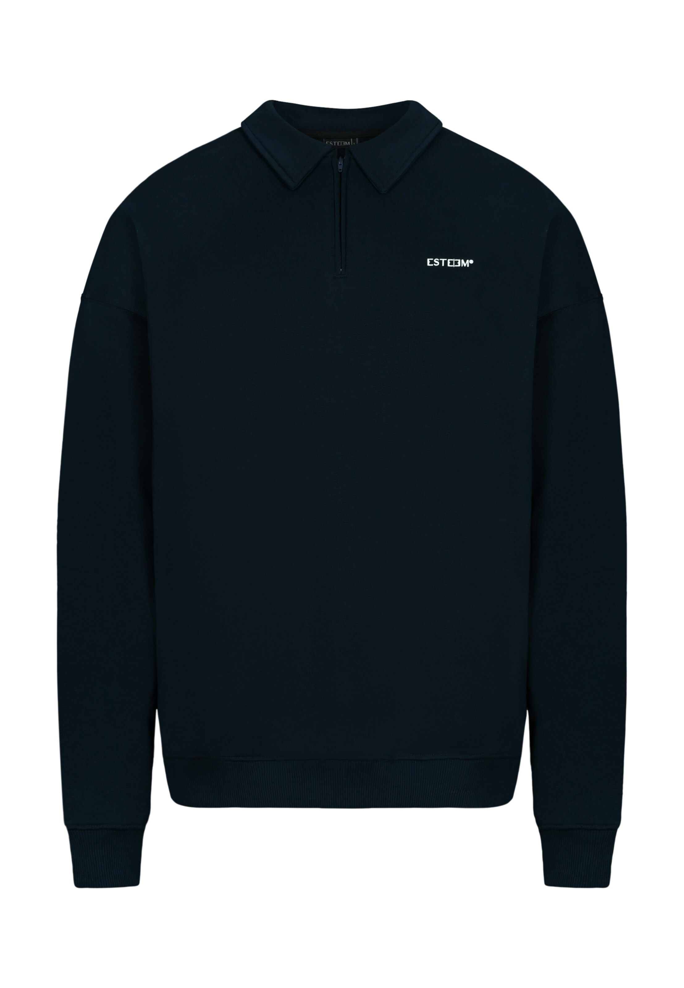 Felpa ' Essential Oversized Halfzip ' di ESTEEM in blu: frontale