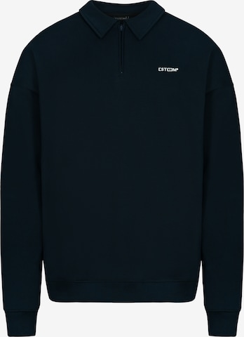 Felpa ' Essential Oversized Halfzip ' di ESTEEM in blu: frontale