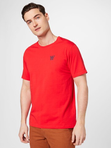 WOOD WOOD T-Shirt 'Ace' in Rot: predná strana